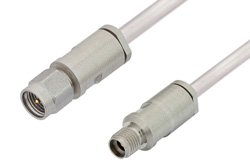 3.5mm Male to 3.5mm Female Cable 48 Inch Length Using PE-SR402AL Coax, LF Solder, RoHS