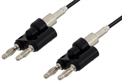 Banana Plug to Banana Plug Cable 48 Inch Length Using RG174 Coax