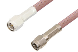 SMA Male to Reverse Polarity SMA Male Cable 12 Inch Length Using RG142 Coax, RoHS