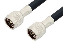 N Male to N Male Low Loss Cable 12 Inch Length Using PE-C400 Coax