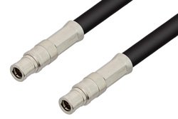 75 Ohm Mini SMB Plug to 75 Ohm Mini SMB Plug Cable 12 Inch Length Using 75 Ohm RG59 Coax
