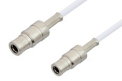75 Ohm Mini SMB Plug to 75 Ohm Mini SMB Plug Cable 12 Inch Length Using 75 Ohm RG187 Coax, RoHS