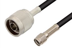 Reverse Polarity SMA Male to N Male Cable 36 Inch Length Using RG58 Coax, RoHS