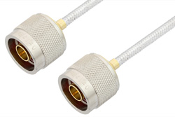N Male to N Male Cable 24 Inch Length Using PE-SR402FL Coax, RoHS