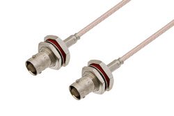 BNC Female Bulkhead to BNC Female Bulkhead Cable Using RG316 Coax in 50CM
