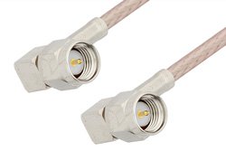 SMA Male Right Angle to SMA Male Right Angle Cable 12 Inch Length Using RG316 Coax, LF Solder