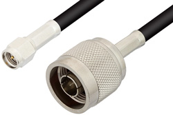 SMA Male to N Male Cable 72 Inch Length Using RG223 Coax