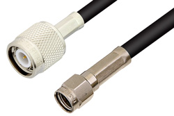 Reverse Polarity SMA Male to TNC Male Cable 36 Inch Length Using RG58 Coax, RoHS