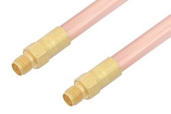 SMA Female to SMA Female Cable 18 Inch Length Using RG401 Coax, RoHS
