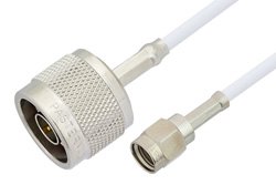 Reverse Polarity SMA Male to N Male Cable 60 Inch Length Using RG188 Coax, RoHS