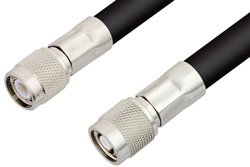 TNC Male to Reverse Polarity TNC Male Cable 48 Inch Length Using RG214 Coax, RoHS