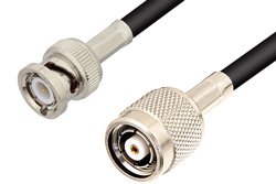 Reverse Polarity TNC Male to BNC Male Cable 72 Inch Length Using RG223 Coax