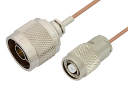 N Male to Reverse Polarity TNC Male Cable 48 Inch Length Using RG178 Coax