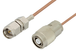 SMA Male to Reverse Polarity TNC Male Cable 36 Inch Length Using RG178 Coax, RoHS