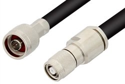 N Male to Reverse Polarity TNC Male Cable 72 Inch Length Using PE-B405 Coax
