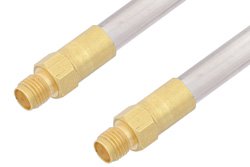 SMA Female to SMA Female Cable 60 Inch Length Using PE-SR401AL Coax , LF Solder