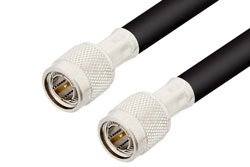 75 Ohm TNC Male to 75 Ohm TNC Male Cable 24 Inch Length Using 75 Ohm RG6 Coax, RoHS