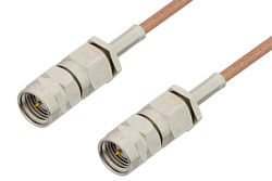 Reverse Thread SMA Male to Reverse Thread SMA Male Cable 12 Inch Length Using RG178 Coax, RoHS