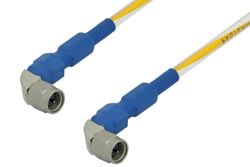 SMA Male Right Angle to SMA Male Right Angle Precision Cable 36 Inch Length Using 150 Series Coax, RoHS