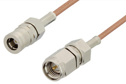 SMA Male to SMB Plug Cable 12 Inch Length Using RG178 Coax