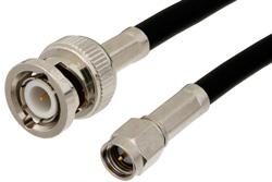 SMA Male to BNC Male Cable 24 Inch Length Using RG223 Coax