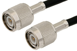 TNC Male to TNC Male Cable 60 Inch Length Using PE-P195 Coax