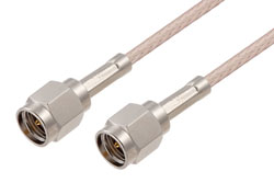 SMA Male to SMA Male Cable 6 Inch Length Using RG316 Coax, LF Solder