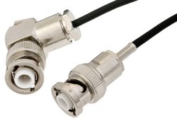 MHV Male to MHV Male Right Angle Cable Using RG174 Coax