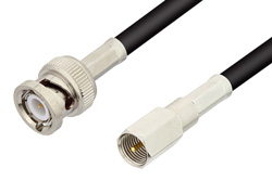 FME Plug to BNC Male Cable Using RG58 Coax, RoHS
