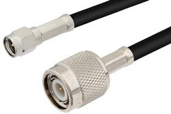 SMA Male to TNC Male Cable 24 Inch Length Using PE-C195 Coax
