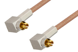 MC-Card Plug Right Angle to MC-Card Plug Right Angle Cable 60 Inch Length Using RG178 Coax, RoHS