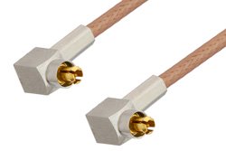 MC-Card Plug Right Angle to MC-Card Plug Right Angle Cable 72 Inch Length Using RG178 Coax, RoHS