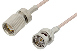 75 Ohm 1.6/5.6 Plug to 75 Ohm BNC Male Cable 60 Inch Length Using 75 Ohm RG179 Coax, RoHS