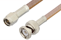SMA Male to BNC Male Cable Using RG400 Coax