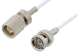 75 Ohm 1.6/5.6 Plug to 75 Ohm BNC Male Cable 48 Inch Length Using 75 Ohm RG187 Coax, RoHS