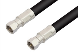 75 Ohm F Male to 75 Ohm F Male Cable 72 Inch Length Using 75 Ohm RG11 Coax