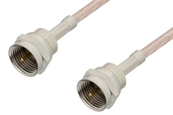 75 Ohm F Male to 75 Ohm F Male Cable 60 Inch Length Using 75 Ohm RG179 Coax