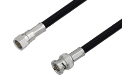 75 Ohm F Male to 75 Ohm BNC Male Cable 24 Inch Length Using 75 Ohm RG6-CATV Coax