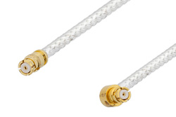 SMP Female to SMP Female Right Angle Cable 72 Inch Length Using PE-SR405FL Coax, RoHS