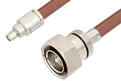 SMA Male to 7/16 DIN Male Cable 12 Inch Length Using RG393 Coax