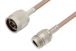 N Male to N Female Cable 60 Inch Length Using RG400 Coax