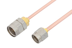 2.92mm Male to 1.85mm Male Cable 6 Inch Length Using RG405 Coax, LF Solder, RoHS