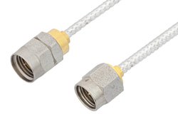 2.92mm Male to 1.85mm Male Cable 24 Inch Length Using PE-SR405FL Coax, LF Solder, RoHS