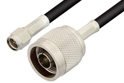 SMA Male to N Male Cable 60 Inch Length Using 53 Ohm RG55 Coax