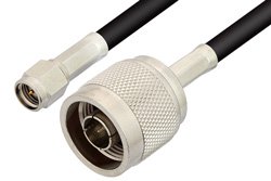SMA Male to N Male Cable 72 Inch Length Using 53 Ohm RG55 Coax