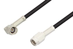 SSMA Male to SSMA Male Right Angle Cable 48 Inch Length Using RG174 Coax