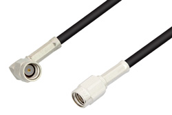 SSMA Male to SSMA Male Right Angle Cable 6 Inch Length Using RG174 Coax