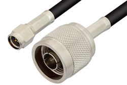 SMA Male to N Male Cable 36 Inch Length Using RG58 Coax, RoHS