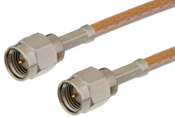 SMA Male to SMA Male Cable 12 Inch Length Using RG316-DS Coax