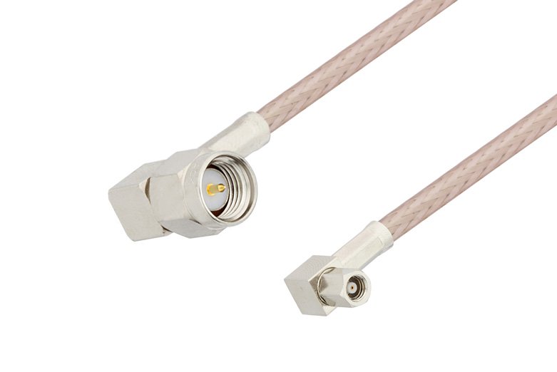 SMA Male Right Angle to SMC Plug Right Angle Cable 50 CM Length Using RG316 Coax